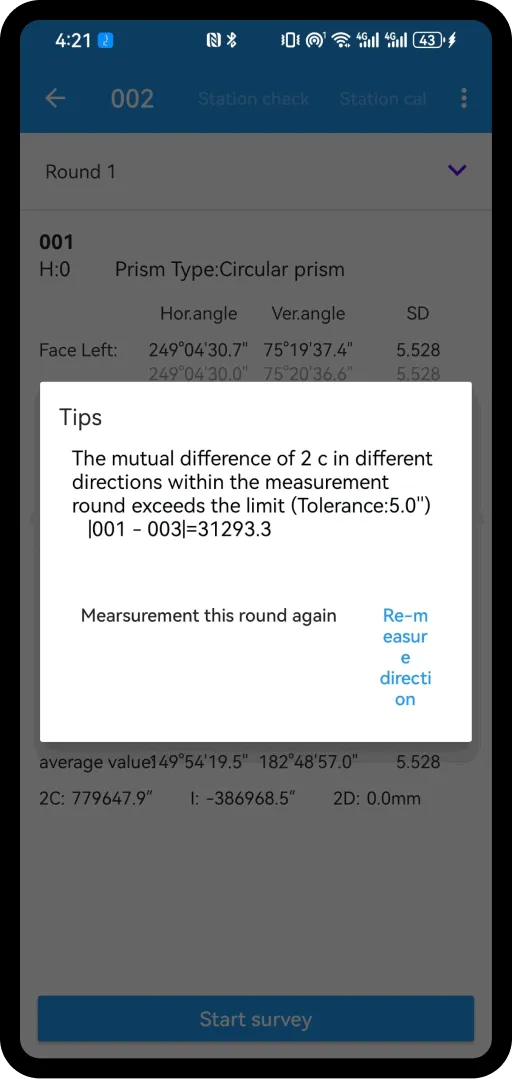 Real-time monitoring of observation accuracy